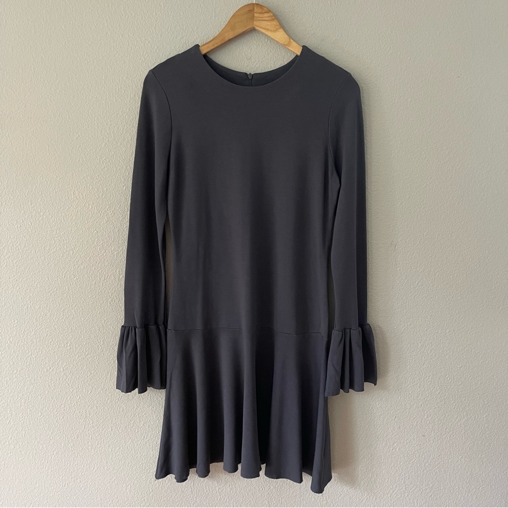 NSR Charcoal Gray Long Sleeve Knee Length Office Dress Size L